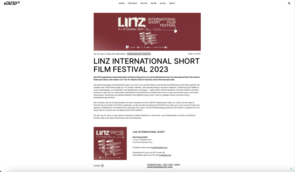 subtext Linz ISFF 2023